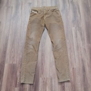 Diesel D-Strukt Brown Corduroy Jeans Slim Stretch 31 x 33